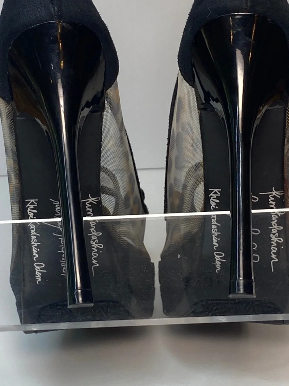 Kardashian Women's Miami Leopard Black Stiletto Heels Size 6 NEW NO BOX